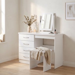 Nevada 4 Drawer Dressing Table Set With Mirror