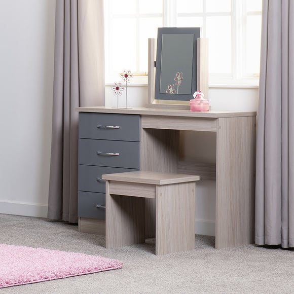 Grey dressing table 2024 with storage