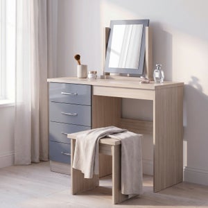 Nevada 4 Drawer Dressing Table Set With Mirror