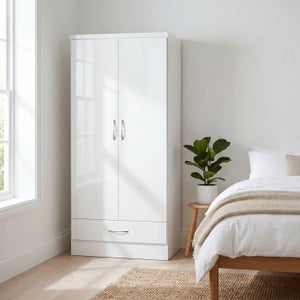Nevada Double 1 Drawer Wardrobe