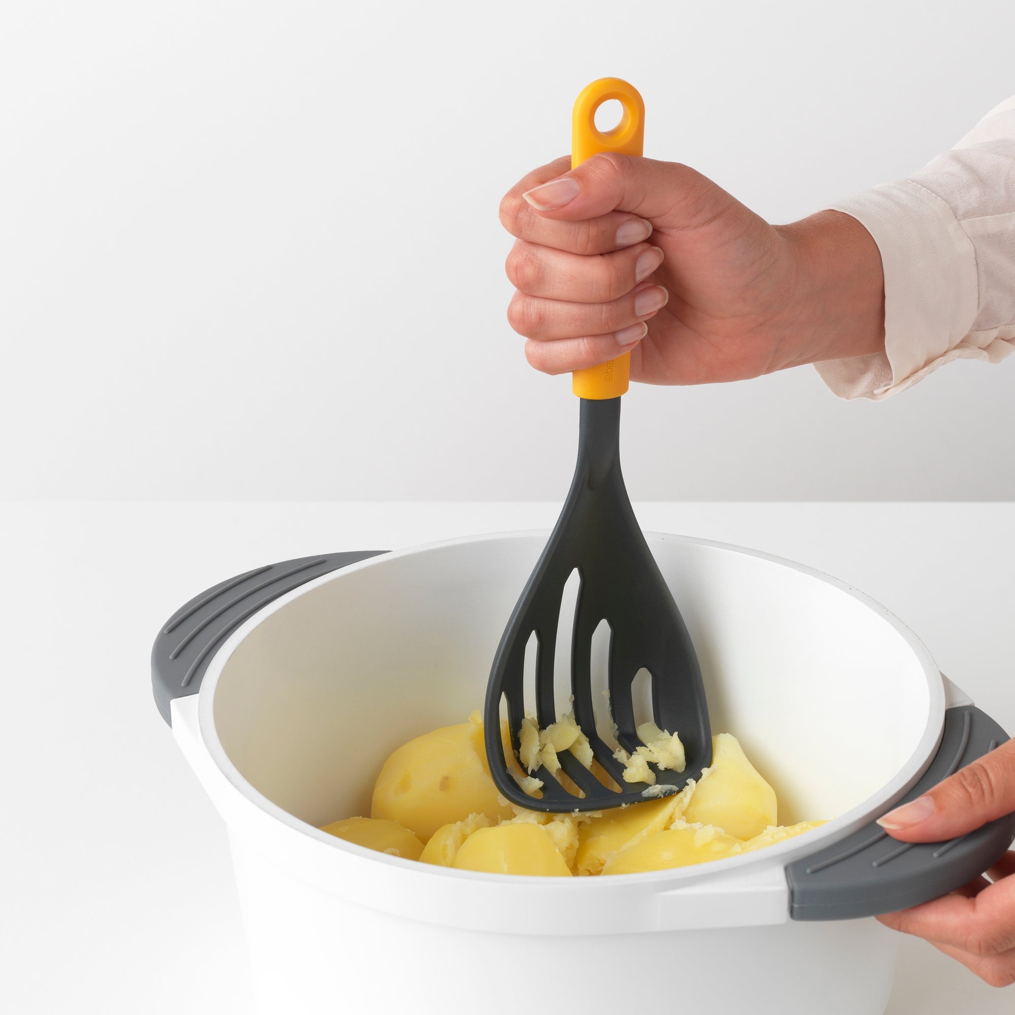 Brabantia Tasty+ Yellow Potato Masher with Spoon