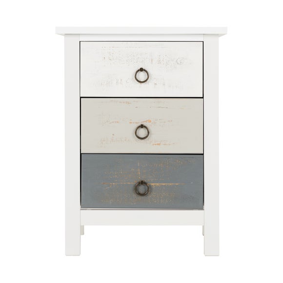 dunelm bedside tables white