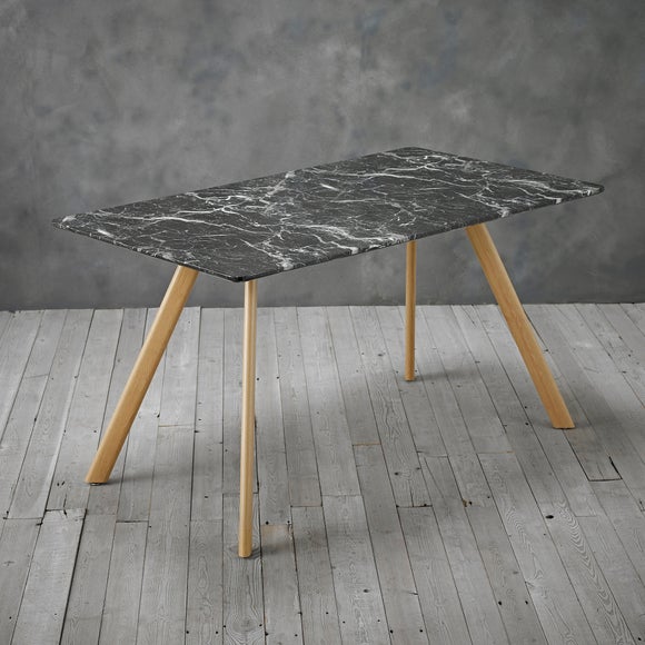 venice marble effect dining table