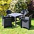 Salerno 4 Seater Dining Set with Sicily Chairs Dark Grey