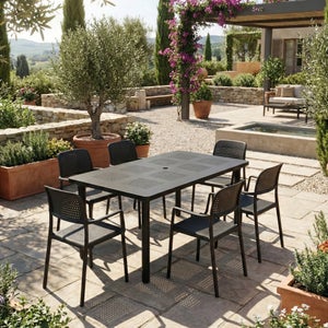 Libeccio 6 Seater Outdoor Dining Set With 6 Bora Chairs