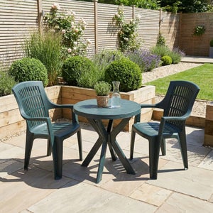 Tivoli 2 Seater Green Bistro Set With Parma Chairs
