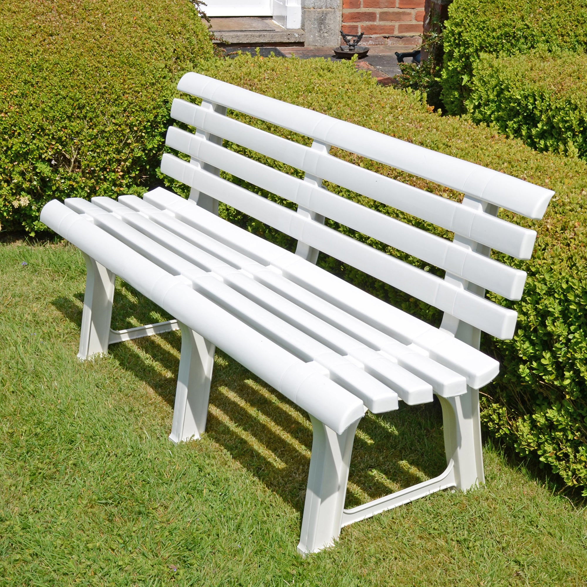 Brindisi White Bench Dunelm