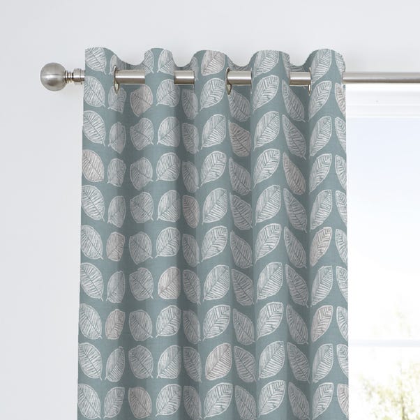 Fusion Delft Duck Egg Eyelet Curtains image 1 of 4