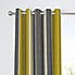 Fusion Whitworth Striped Ochre Eyelet Curtains  undefined
