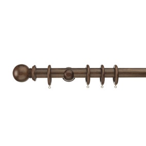 Swish Sherwood Fixed Wooden Curtain Pole with Rings