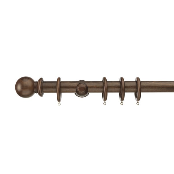 Swish Sherwood Fixed Wooden Curtain Pole with Rings image 1 of 1