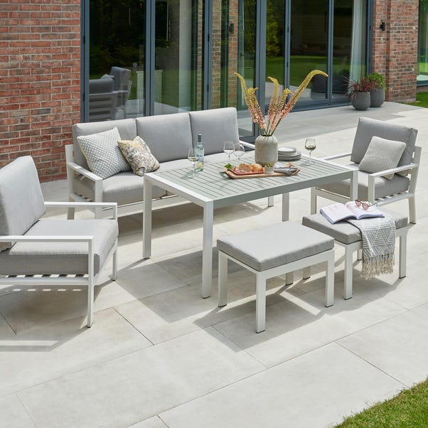 Titchwell 5 Seater White Lounging Set image 1 of 1