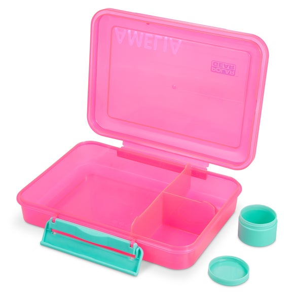 ClicTite Pink AZ Sticker Trio Lunch Box Dunelm