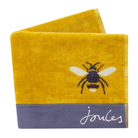 Joules Botanical Bee 100% Cotton Gold Towel