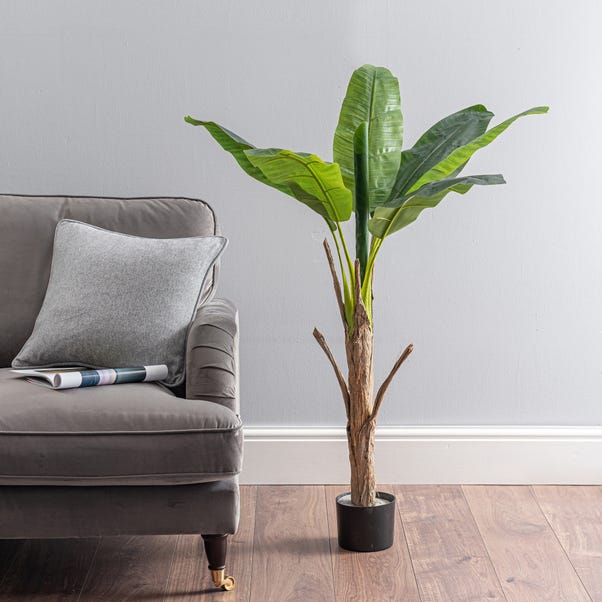 Artificial Banana Tree in Black Plant Pot image 1 of 3