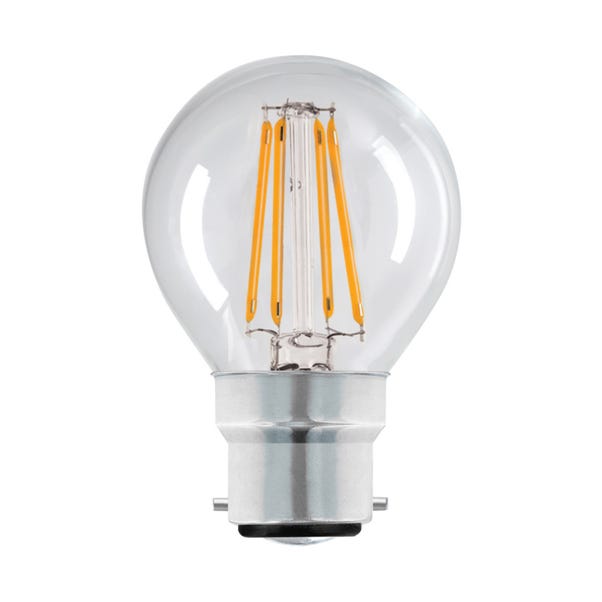 Dunelm 4 Watt BC LED Filament Round Bulb Clear