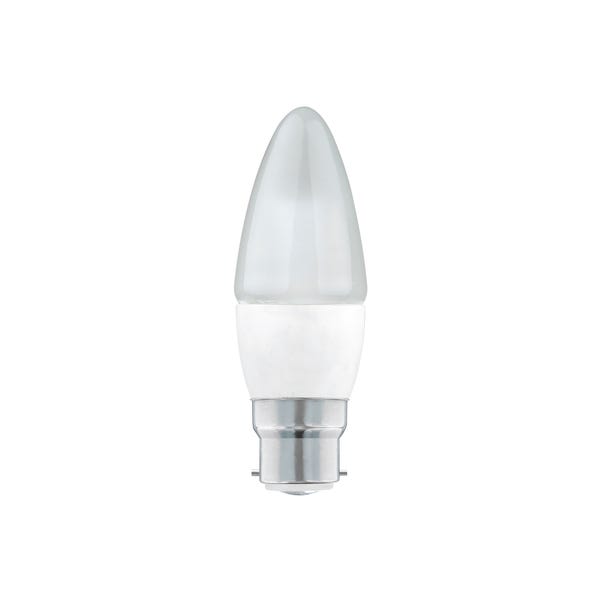 Status Branded 5.5 Watt LED BC Pearl Candle Bulb 3 Pack Clear