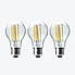 Status Branded 6 Watt ES LED Filament Bulb GLS 3 Pack Clear