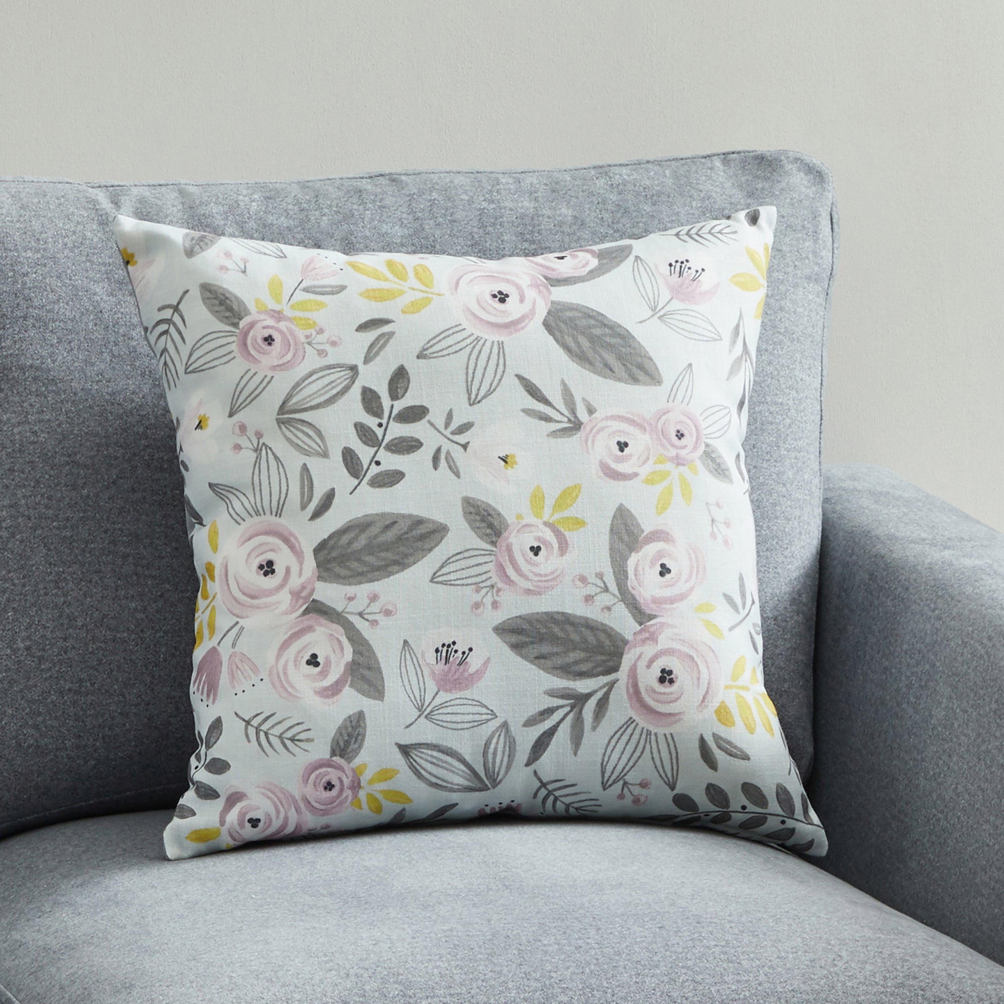 Blooms Blush and Ochre Floral Cushion