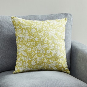 Blooms Ochre Repeat Cushion