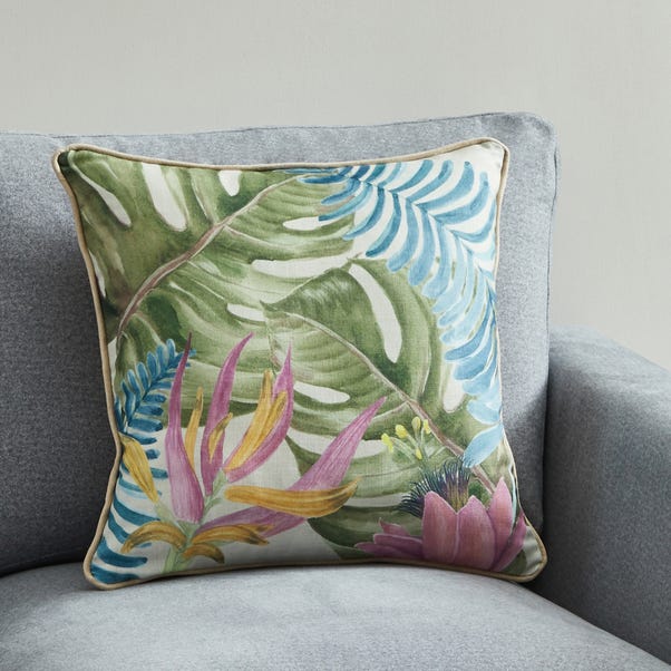 Jungle Floral Cushion MultiColoured