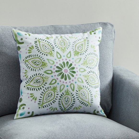 Dunelm lime shop green cushions