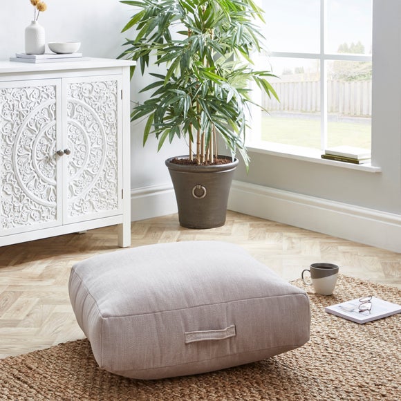 Global Blush Slub Floor Cushion