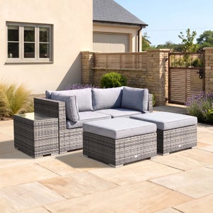 Multifunctional 2 Seater Grey Lounger Set