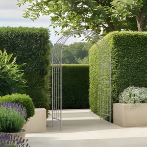 Charles Bentley Grey Wrought Iron Arch