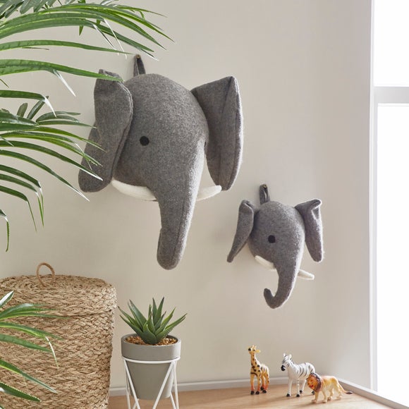 Stuffed elephant sale wall mount