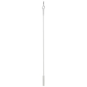 Pack of 2 White Curtain Draw Rods