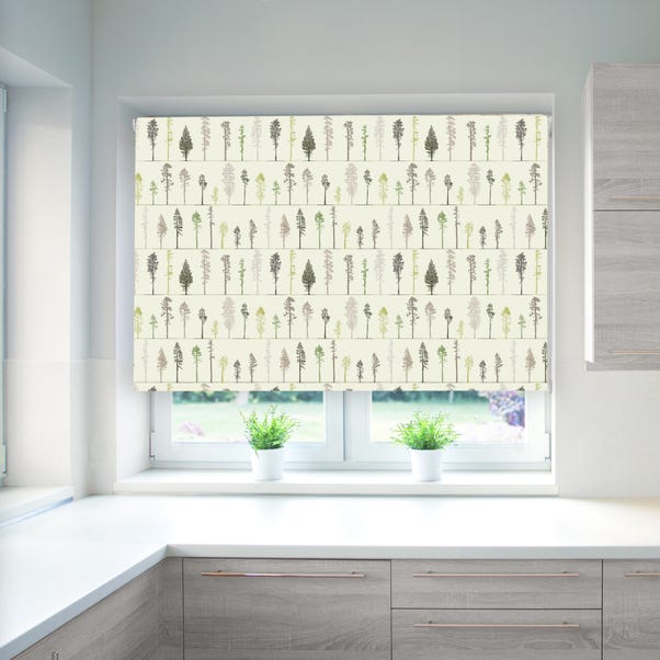 All Over Green Tree Blackout Roller Blind image 1 of 3