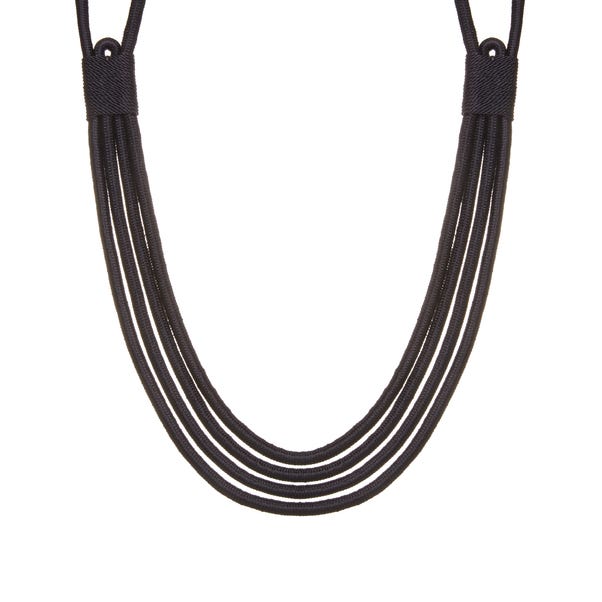Multi Corded Looped Embrace Tiebacks Black