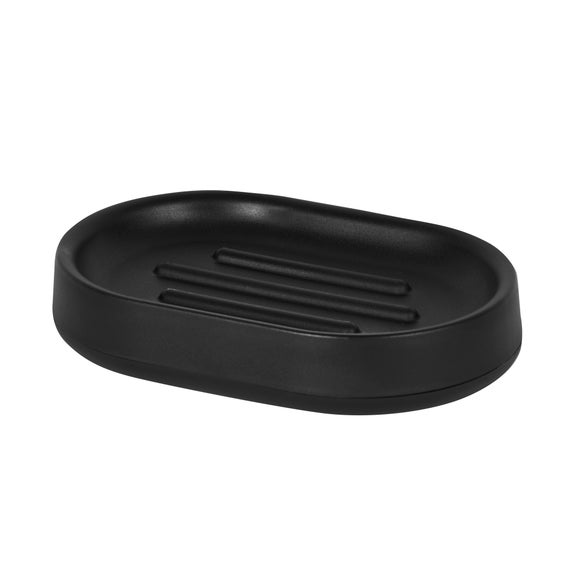 Soft Touch Matte Charcoal Soap Dish Dunelm