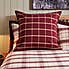 Dorma Finlay Red Checked Continental Pillowcase Pair Red