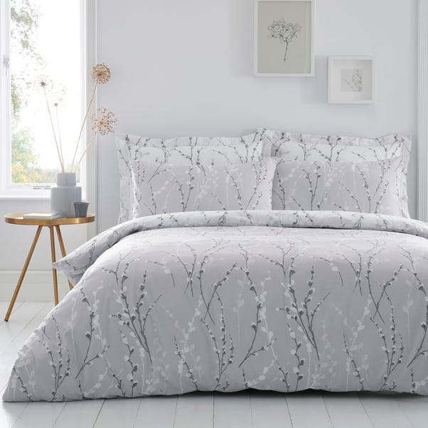 Belle Grey Reversible Duvet Cover and Pillowcase Set image 1 of 6