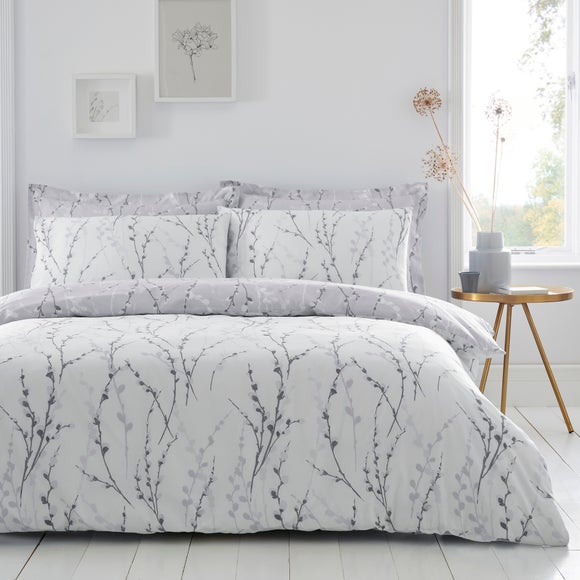 Belle Grey Duvet Cover And Pillowcase Set Dunelm   30701866 Alt02 