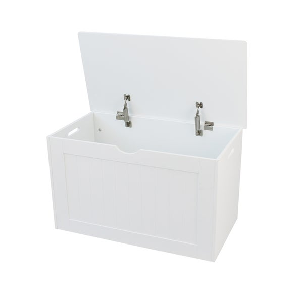 White blanket box store with cushion