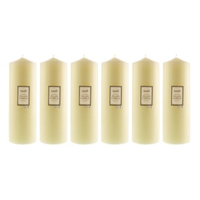 Pack of 6 Church Candles 10cm x 30cm