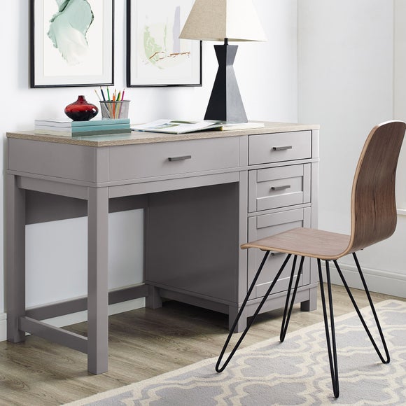 Small grey deals desk