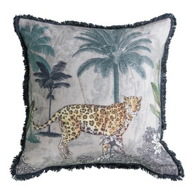Leopard Fringe Cushion