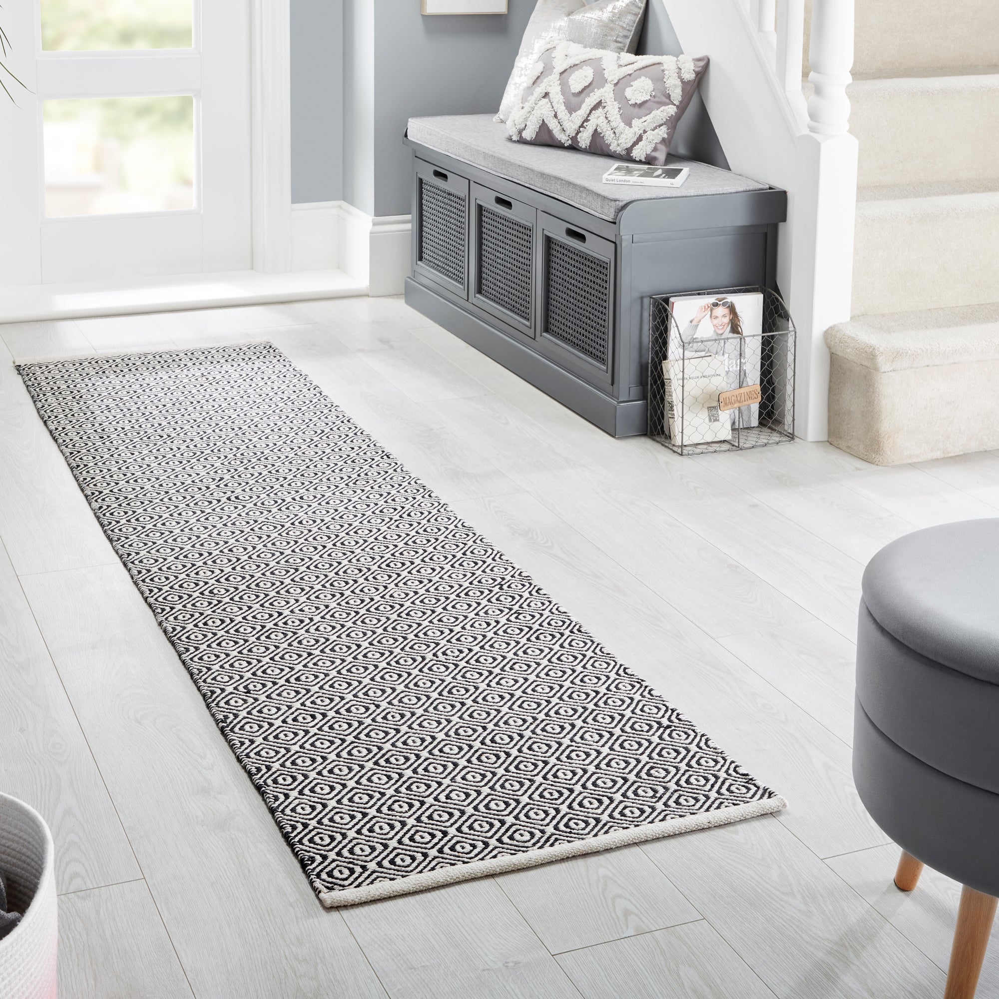 Click to view product details and reviews for Diamond Weave Runner Black.