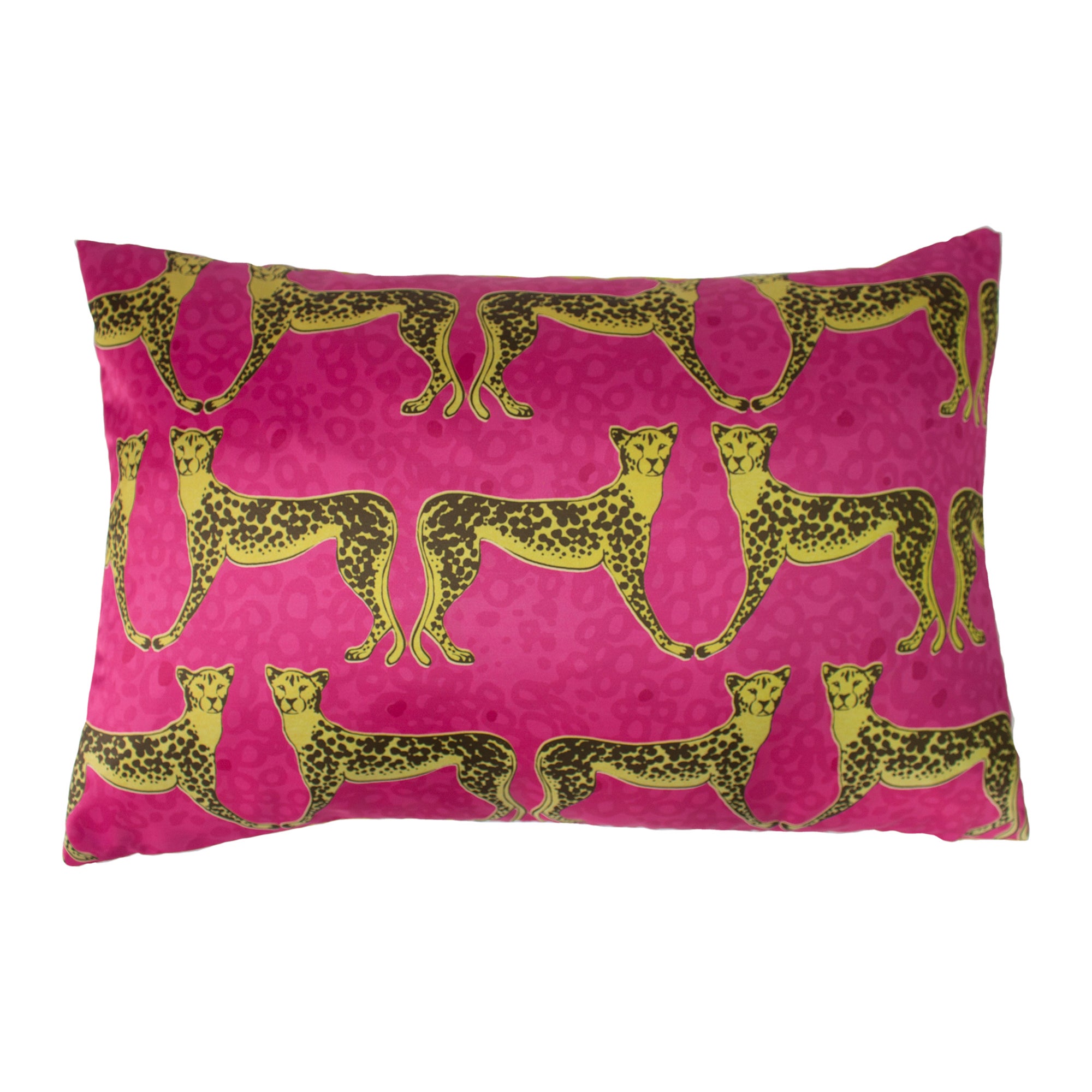 Lynx Cushion Pink Yellow And Brown