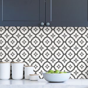 Algarve Black Self Adhesive Backsplash Tiles