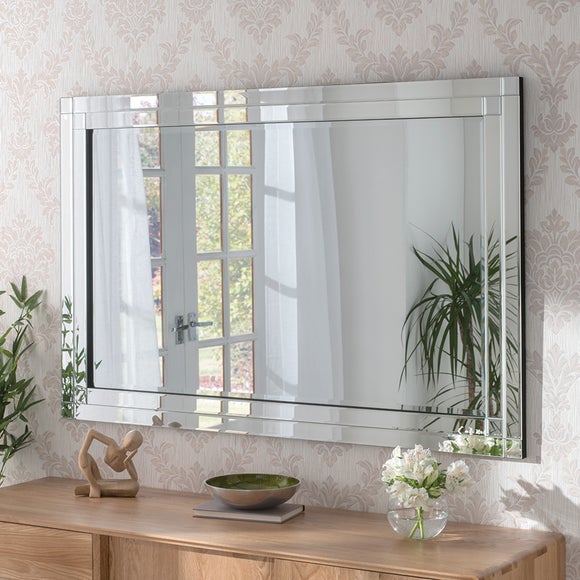 Yearn Bevelled Rectangle Overmantel Wall Mirror | Dunelm