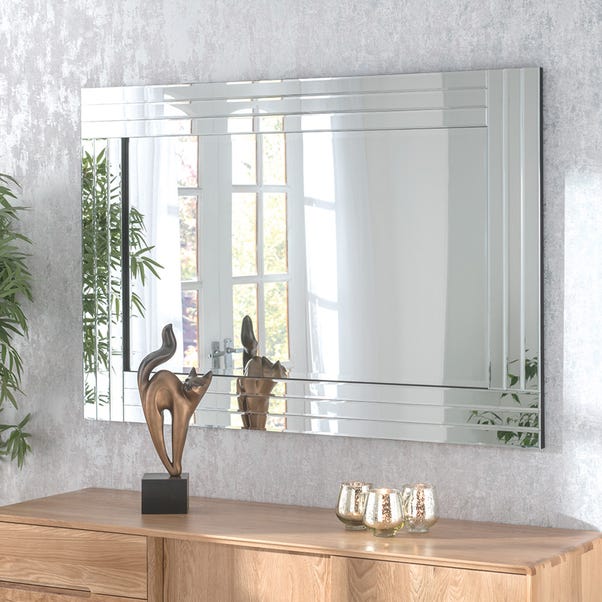 Yearn Bevelled Surround Rectangle Overmantel Wall Mirror image 1 of 1