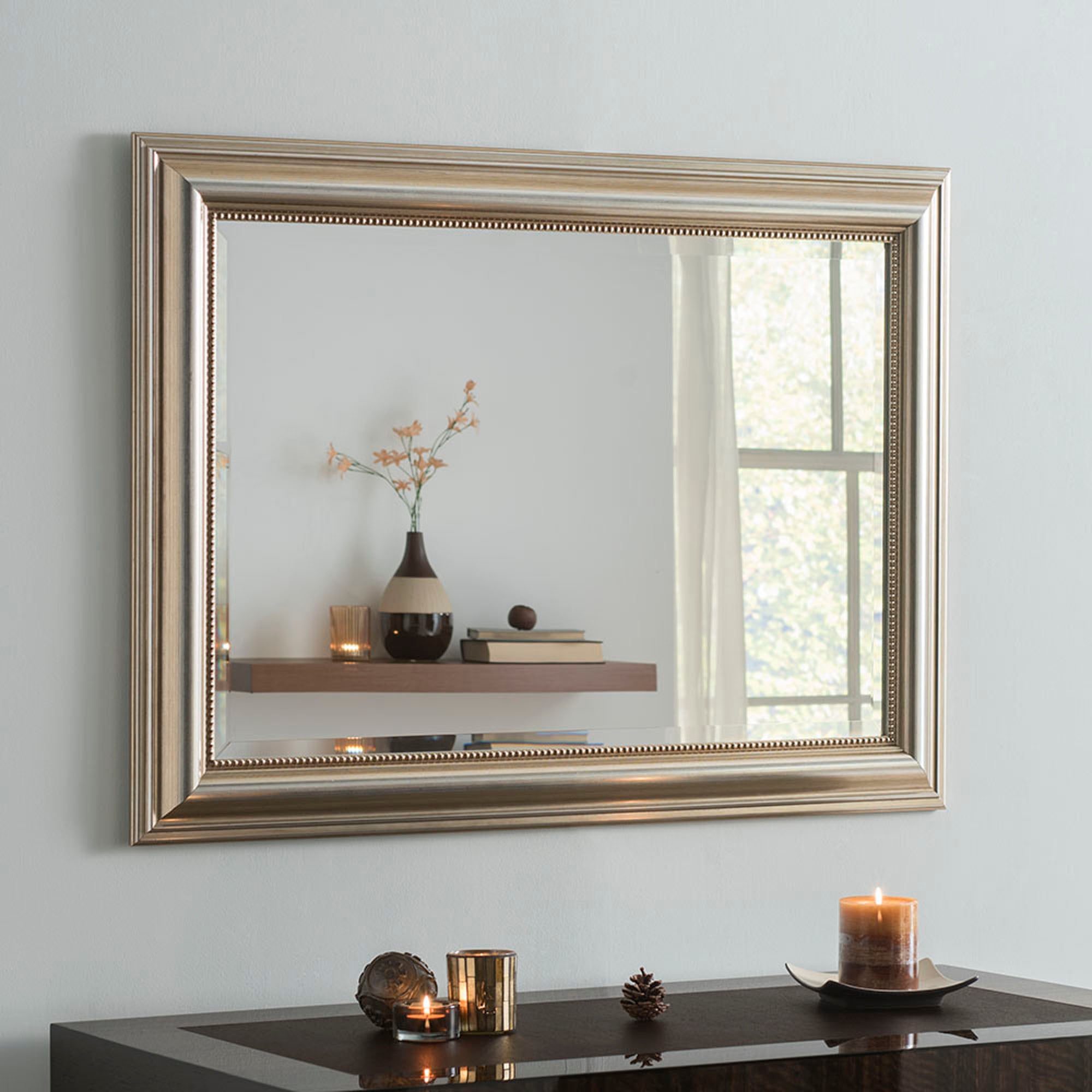 Click to view product details and reviews for Yearn Champagne Beaded Mirror Beige.