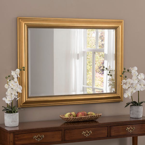 Yearn Gold Beaded Mirror Gold undefined