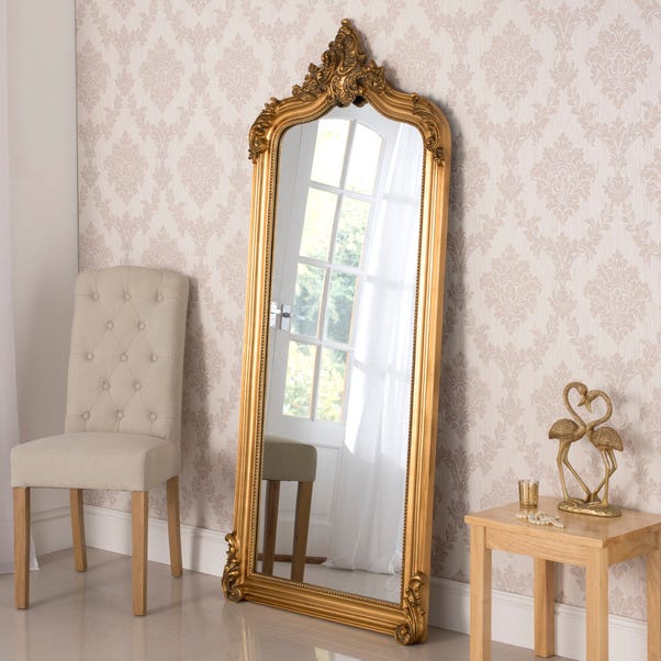Yearn Full Length Baroque Gold Mirror, Large Full Size Mirror Gold