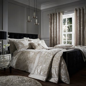 Catherine Lansfield Crushed Velvet Duvet Cover And Pillowcase Set